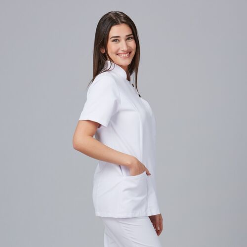 Blusa de señora Mod. MALDIVAS en microfibra (101) Blanco Talla S