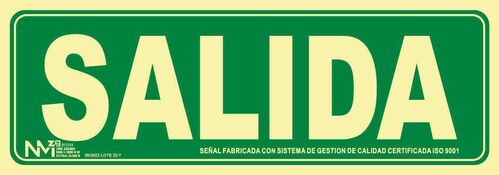 Señal de evacuación PUNTO DE REUNION. CLASE B (PVC 0'7 mm) Tamaño 105x300 mm