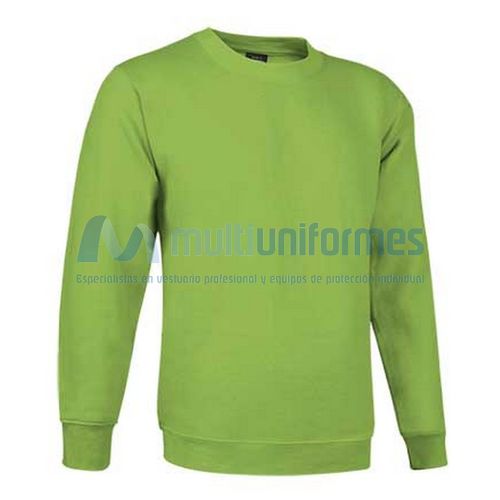 Sudadera infantil cuello redondo 50% alg. / 50% pol. 295 grs. Verde Manzana Talla 4/5