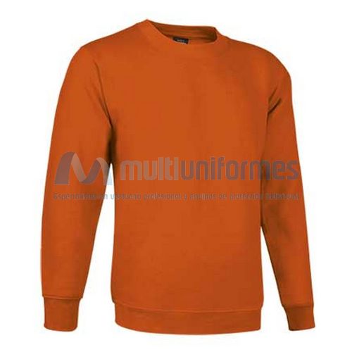 Sudadera infantil cuello redondo 50% alg. / 50% pol. 295 grs. Naranja Talla 4/5