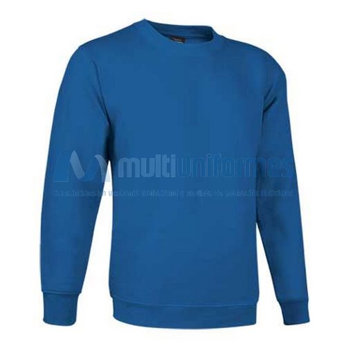 Sudadera infantil cuello redondo 50% alg. / 50% pol. 295 grs. Azul Royal Talla 10/12