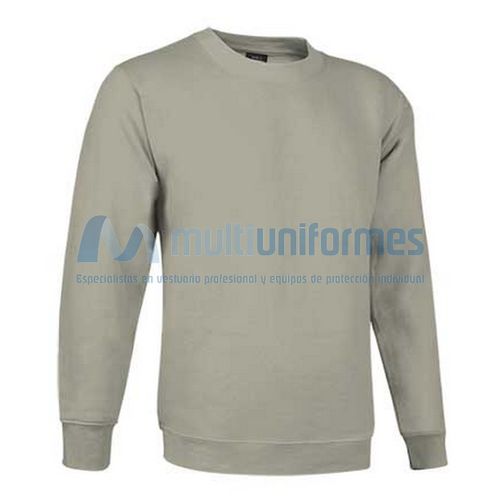 Sudadera cuello redondo 50% alg. / 50% pol. 295 grs. Beige Talla S