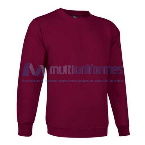 Sudadera cuello redondo 50% alg. / 50% pol. 295 grs. Granate Talla S