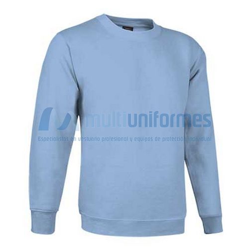 Sudadera cuello redondo 50% alg. / 50% pol. 295 grs. Celeste Talla S