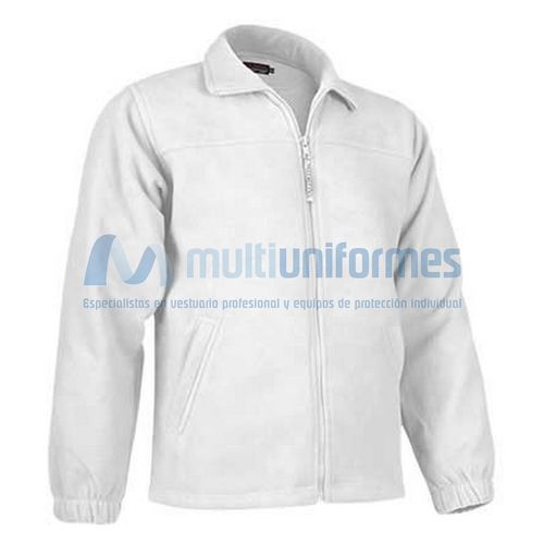 Chaqueta polar infantil con cremallera 300 grs. Blanco Talla 4/5