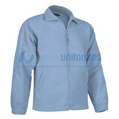 Chaqueta polar infantil con cremallera 300 grs. Celeste Talla 4/5