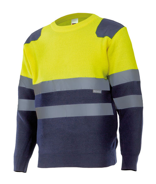 179. Jersey bicolor alta visibilidad Amarillo Flúor / Azul Marino (70) Talla M