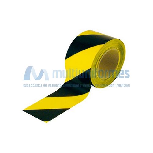 Cinta adhesiva de sealizacin de 5 cm X 22,50 mts de color amarillo/negro