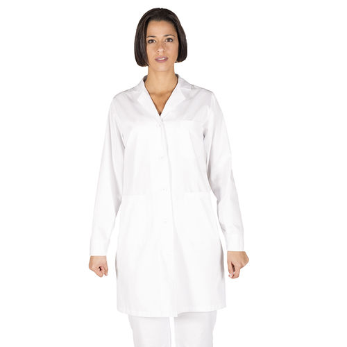 Bata de señora manga larga Blanco (101)  Talla XS