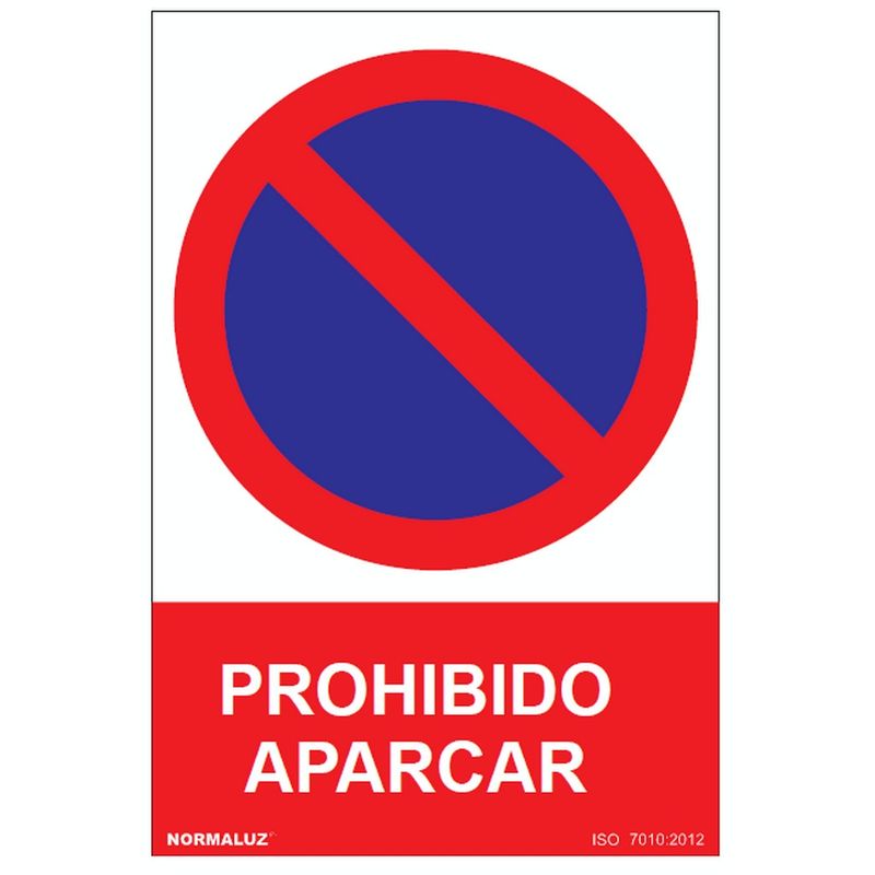 Normaluz RD41038 Señal Prohibido Aparcar A Vehículos No Autorizados PVC Glasspack 0,7 mm 30x40 cm 