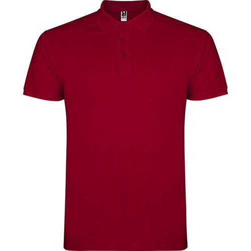 Polo de hombre de manga corta Mod. STAR Granate Talla M