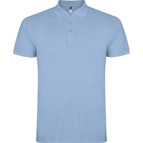 Polo de hombre de manga corta Mod. STAR Celeste Talla XL