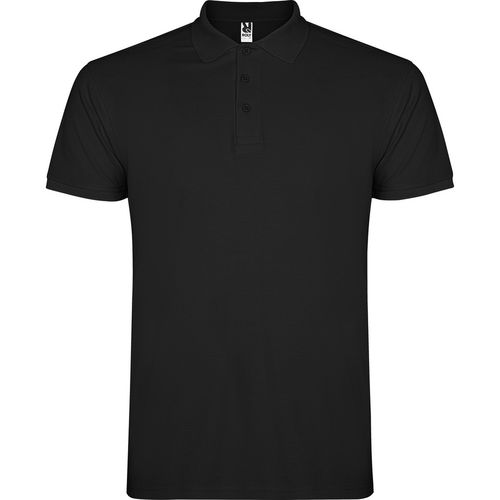 Polo de hombre de manga corta Mod. STAR (02) Negro Talla S