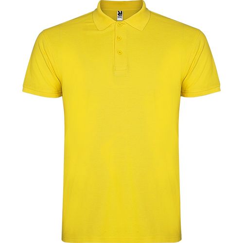 Polo de hombre de manga corta Mod. STAR (03) Amarillo  Talla L