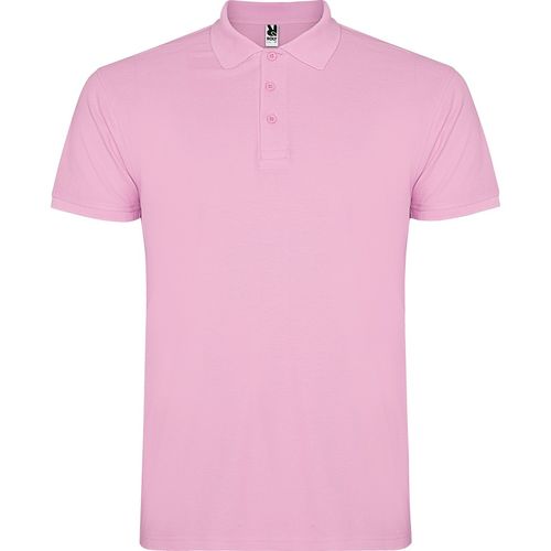 Polo de hombre de manga corta Mod. STAR (48) Rosa Claro Talla M