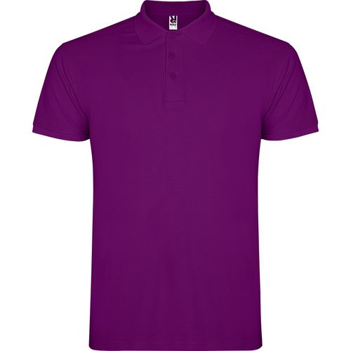 Polo de hombre de manga corta Mod. STAR (71) Púrpura  Talla M