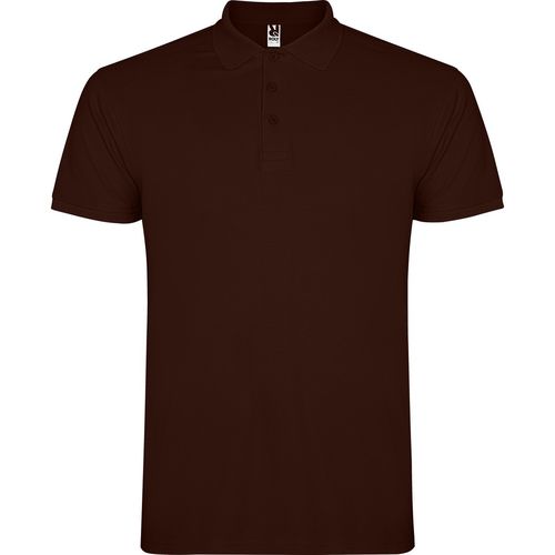 Polo de hombre de manga corta Mod. STAR (87) Chocolate Talla M