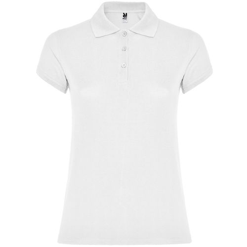 Polo de manga corta de mujer Mod. STAR WOMAN (01) Blanco Talla S