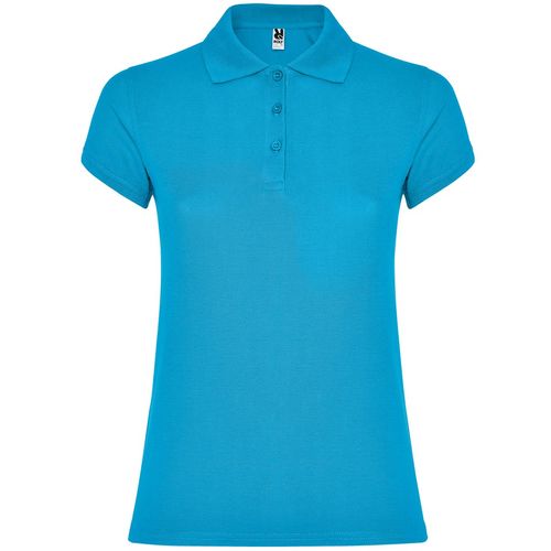 Polo de manga corta de mujer Mod. STAR WOMAN (12) Turquesa Talla XL