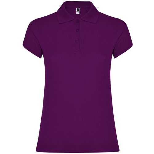 Polo de manga corta de mujer Mod. STAR WOMAN (71) Púrpura  Talla S
