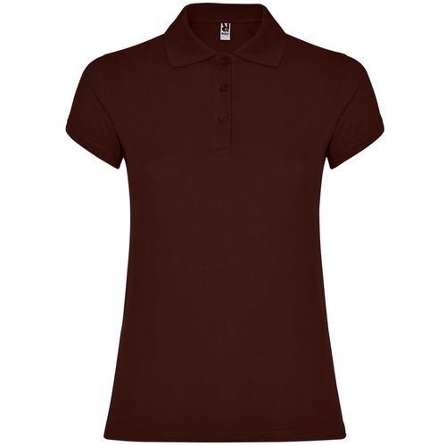 Polo de manga corta de mujer Mod. STAR WOMAN (87) Chocolate Talla S