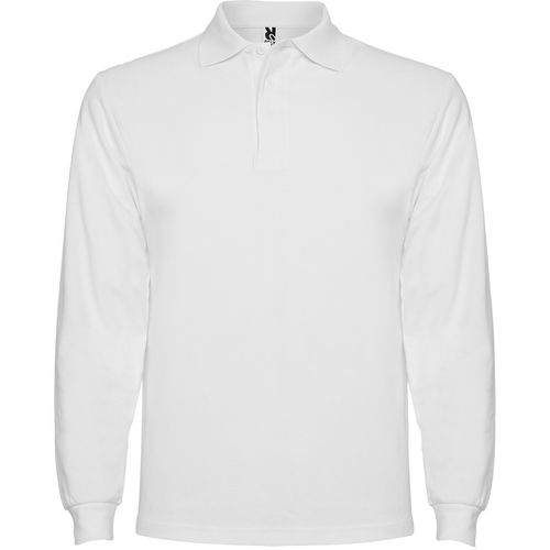 Polo unisex de manga larga Mod. ESTRELLA (01) Blanco Talla XXL