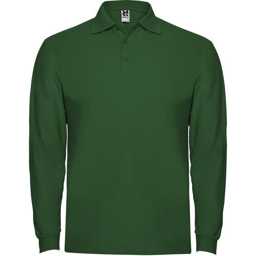 Polo unisex de manga larga Mod. ESTRELLA (56) Verde Botella Talla M