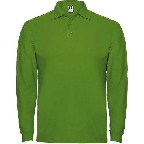 Polo unisex de manga larga Mod. ESTRELLA (83) Verde Grass Talla M