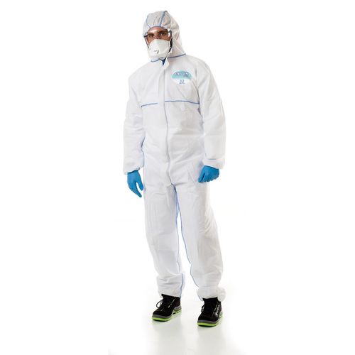 STEELGEN 500B. Buzo desechable riesgo químico tipo 5 y 6. (Caja 50 uds/Pº ud)