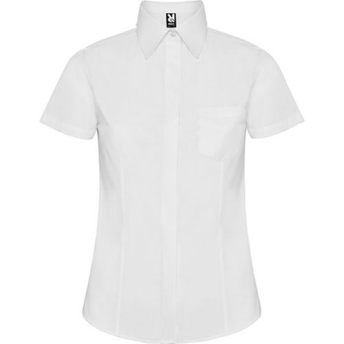 Camisa de señora de manga corta Blanco Talla S