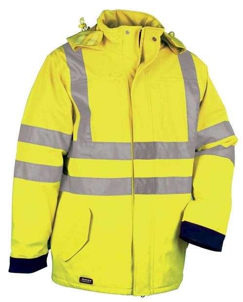 Parka acolchada de alta visibilidad Mod. GLIT Amarillo Fluor Talla 58