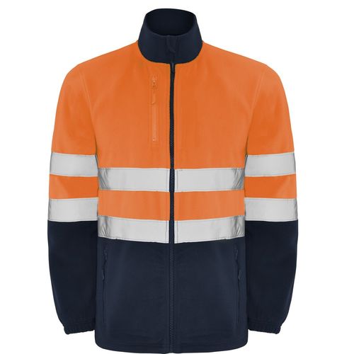 Chaqueta polar de alta visibilidad Mod. ALTAIR Azul Marino / Naranja Fluor (1/19) Talla L