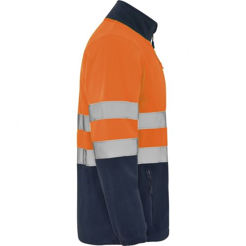 Chaqueta polar de alta visibilidad Mod. ALTAIR Azul Marino / Naranja Fluor (1/19) Talla L