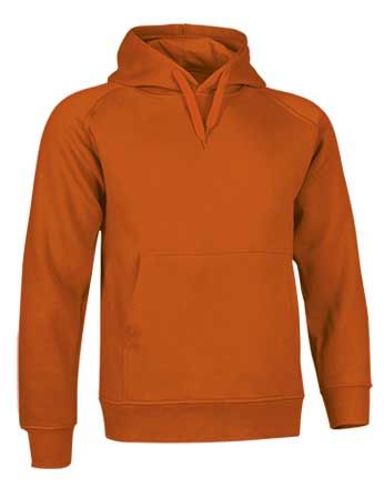 Sudadera infantil con capucha 50% alg. / 50% pol. 320 grs. Naranja Talla 4/5