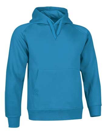 Sudadera infantil con capucha 50% alg. / 50% pol. 320 grs. Cian Talla 4/5