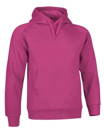 Sudadera infantil con capucha 50% alg. / 50% pol. 320 grs. Magenta Talla 10/12