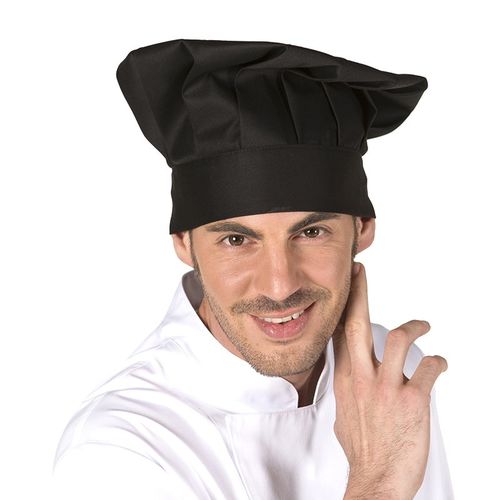 Gorro de cocina Mod. GRAN CHEF con cierre de velcro (001) Negro Talla nica