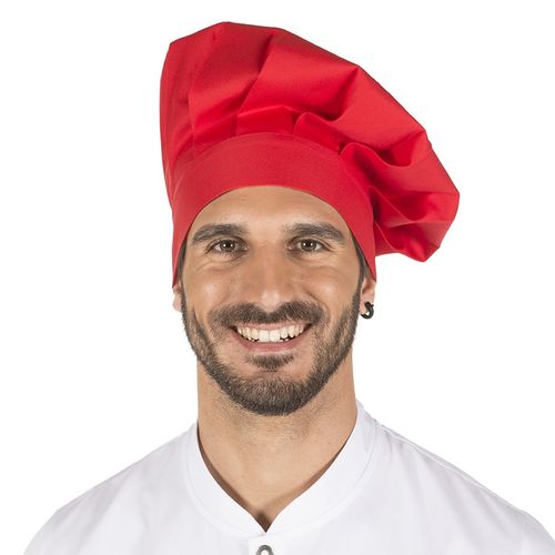 Gorro de cocina Mod. GRAN CHEF con cierre de velcro (105) Rojo Talla nica