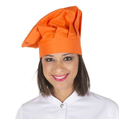 Gorro de cocina Mod. GRAN CHEF con cierre de velcro (116) Naranja Talla nica