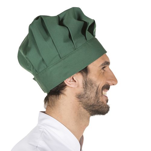 Gorro de cocina Mod. GRAN CHEF con cierre de velcro (118) Verde Botella Talla nica