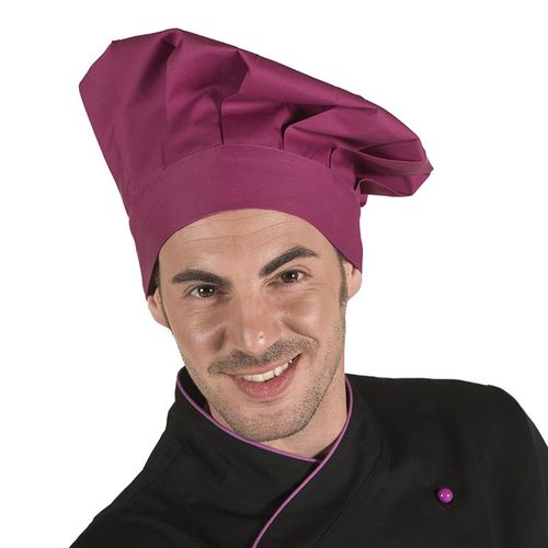 Gorro de cocina Mod. GRAN CHEF con cierre de velcro (138) Frambuesa Talla nica