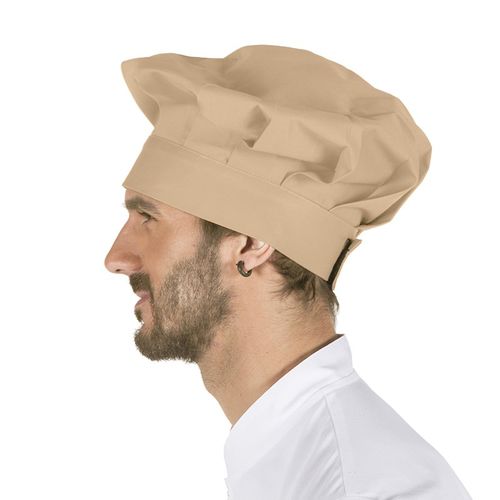 Gorro de cocina Mod. GRAN CHEF con cierre de velcro (141) Crema Talla nica