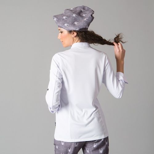 Chaquetilla de cocina de mujer Mod. MIRANDA (101) Blanco Talla XL