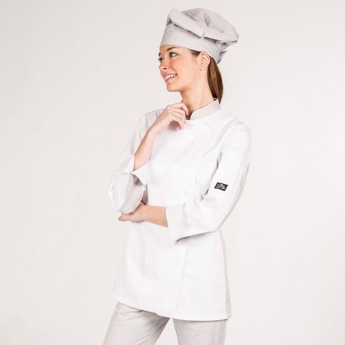 Chaquetilla de cocina de mujer Mod. IRIS (101) Blanco Talla XS