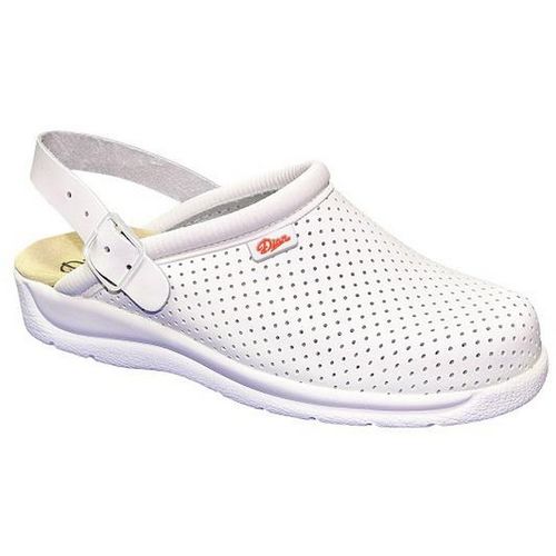 Zueco PISA de piel con correa Blanco (7) Talla 38