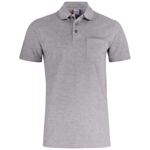 Polo de manga corta con bolsillo Mod. BASIC POCKET Gris jaspeado (95) Talla S