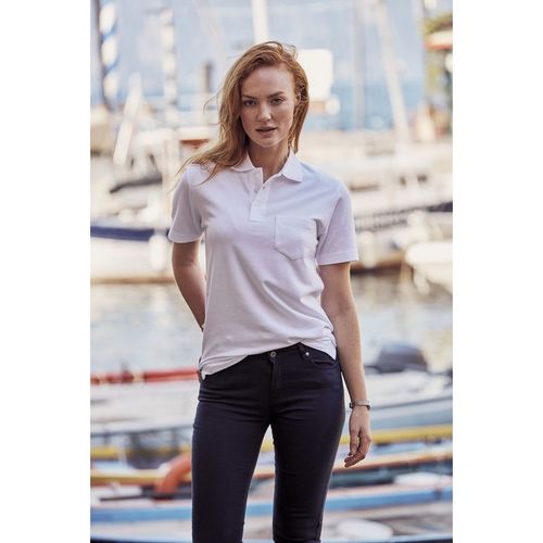 Polo de manga corta con bolsillo Mod. BASIC POCKET Gris jaspeado (95) Talla S