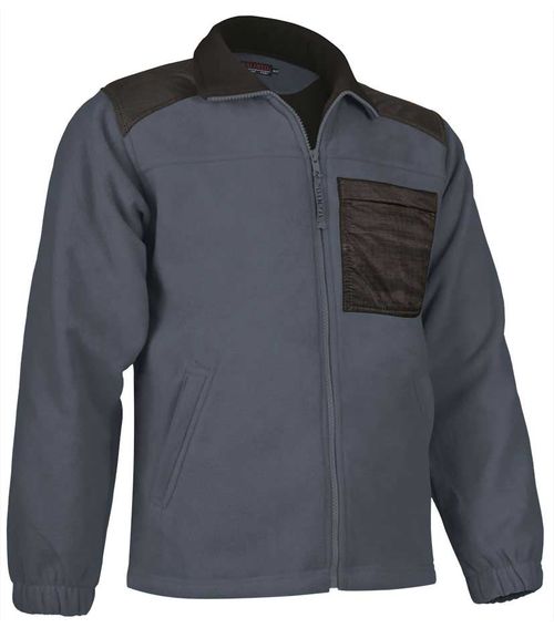 Chaqueta polar con parches 400 grs. Gris Talla L