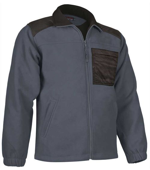 Chaqueta polar con parches 400 grs. Gris Talla XXL