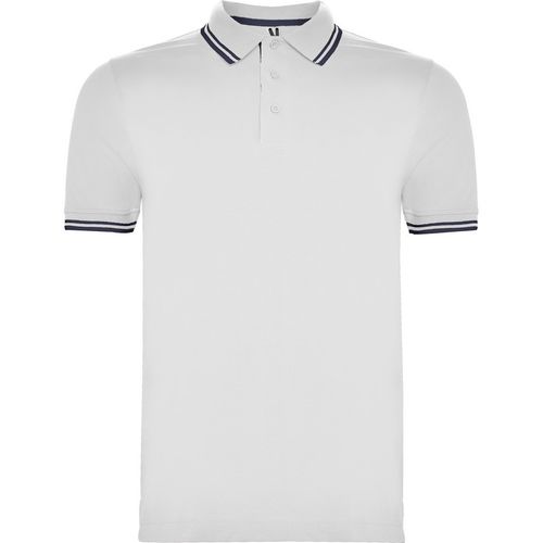 Polo de manga corta Mod. MONTREAL (01/55) Blanco / Azul Marino Talla S